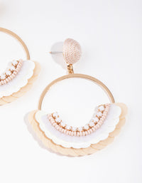 Gold Half Fan Sequin Earrings - link has visual effect only