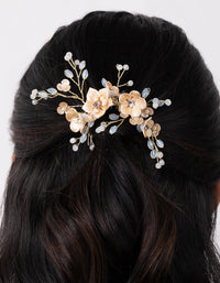 Gold Wire Flower Comb - link has visual effect only