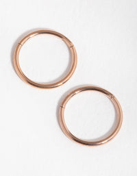 Rose Gold Surgical Steel Fine 8mm Sleeper Earrings - link has visual effect only