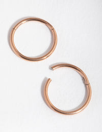 Rose Gold Surgical Steel Fine 8mm Sleeper Earrings - link has visual effect only