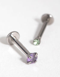 Surgical Steel Graduated Cubic Zirconia Flat Backs - link has visual effect only