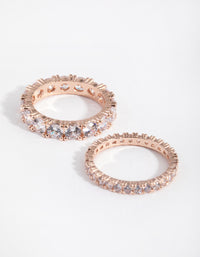 Rose Gold Double Band Set Ring - link has visual effect only