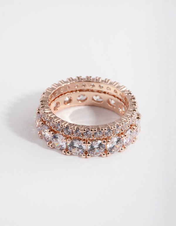 Rose Gold Double Band Set Ring