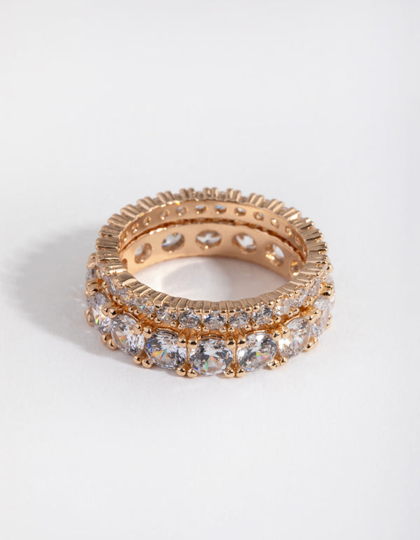 Gold Double Band Set Ring