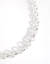 Silver Plated Rolo Chain Necklace - link has visual effect only