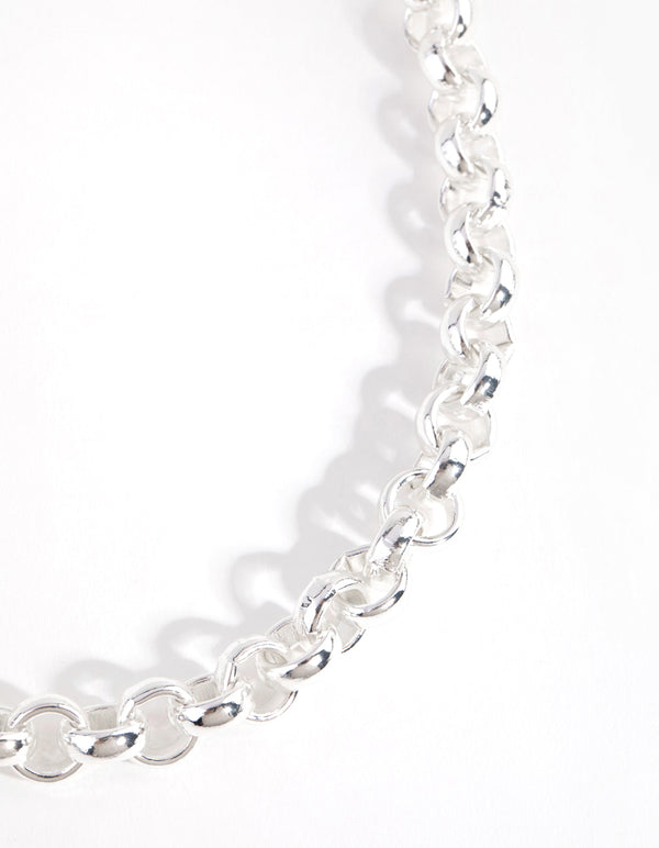 Silver Plated Rolo Chain Necklace