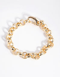 Gold Rolo Chain Bracelet - link has visual effect only