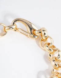 Gold Rolo Chain Bracelet - link has visual effect only