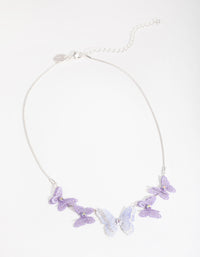 Kids Diamante Stamp Butterfly Necklace - link has visual effect only