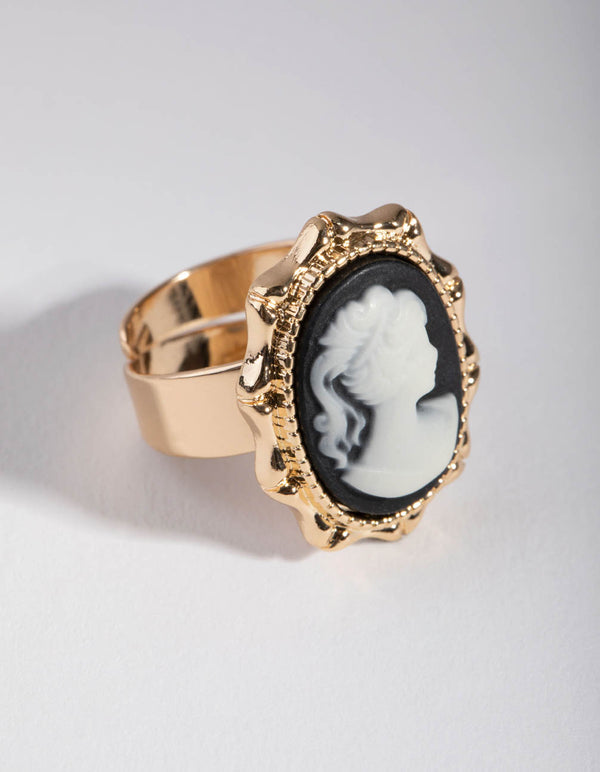 Gold Large Mary Ring
