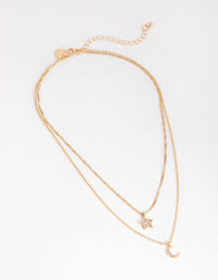 Gold Starry Night Charm Necklace - link has visual effect only