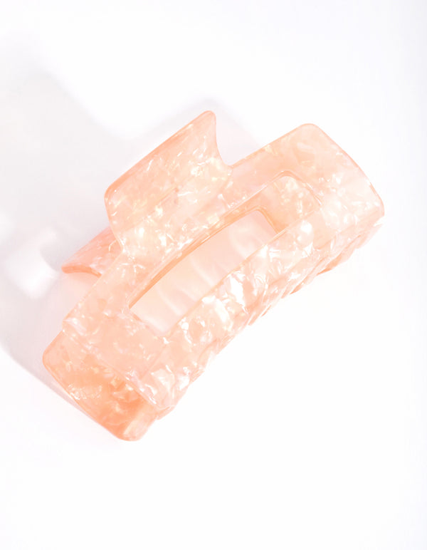 Acrylic Pink Rectangle Claw
