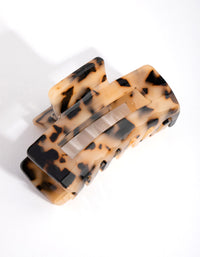 Acrylic Tortoiseshell Rectangle Claw - link has visual effect only