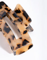Acrylic Tortoiseshell Rectangle Claw - link has visual effect only
