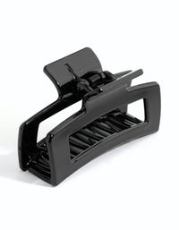Black Rectangle Outline Hair Claw Clip - link has visual effect only
