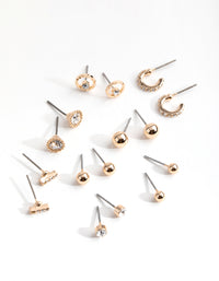 Gold Mini Hoop & Stud 8-Pack Earring - link has visual effect only