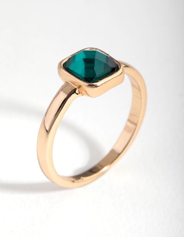 Olive Leaf Inspired Emerald Engagement Ring in 14k Solid