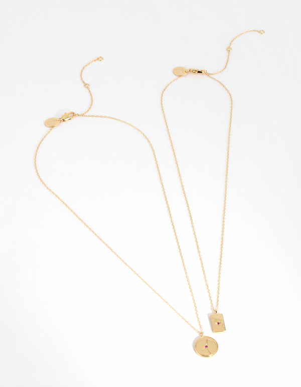 18ct Gold Plated Cubic Zirconia Cancer Necklace Set