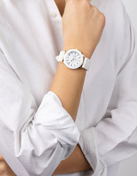 White Sport Silicon Strap Watch - link has visual effect only
