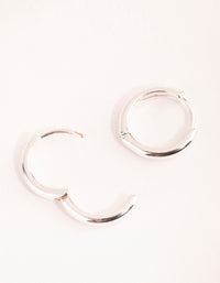 Silver Simple Huggie Earrings - link has visual effect only