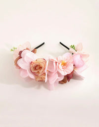 Blush Floral Crown Alice Band - link has visual effect only