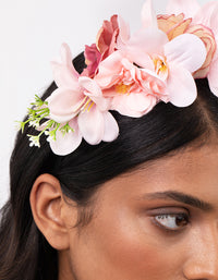 Blush Floral Crown Alice Band - link has visual effect only