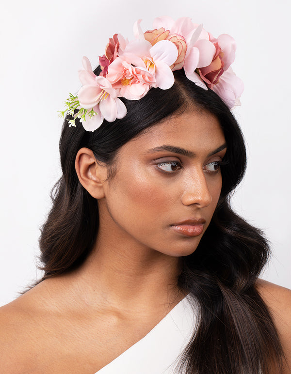 Blush Floral Crown Alice Band