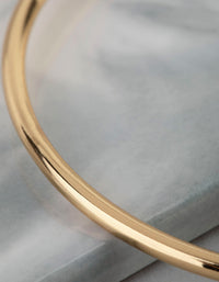 18ct Gold Plated Brass 3mm Bangle Bracelet - link has visual effect only