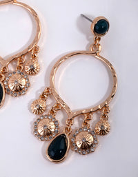 Gold Enamel Star Drop Earrings - link has visual effect only