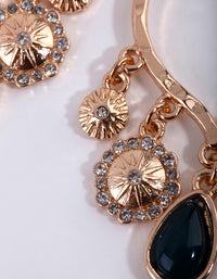 Gold Enamel Star Drop Earrings - link has visual effect only