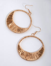 Gold Wire Wrap Circle Drop Earrings - link has visual effect only