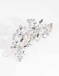 Silver Diamante Flower Clip - link has visual effect only