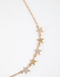 Gold Plated Sterling Silver Cubic Zirconia Starry Necklace - link has visual effect only