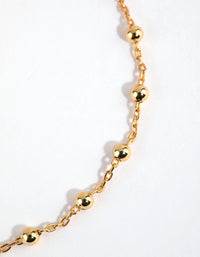 Gold Plated Sterling Silver Ball Chain Bracelet or Anklet - link has visual effect only