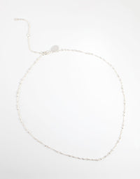 Silver Plated Ball & Twist Necklace - link has visual effect only
