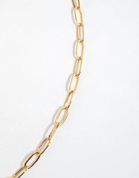Gold Plated Paperclip Necklace - link has visual effect only