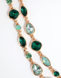 Green Marquise Mix Layered Necklace - link has visual effect only