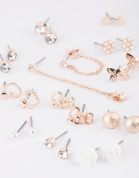 Rose Gold Sweetheart Stud Earring 12-Pack - link has visual effect only
