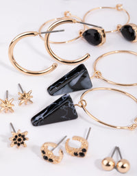 Gold Star Stud & Hoop Earring Pack - link has visual effect only