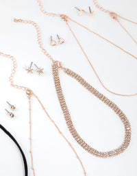 Rose Gold Choker & Earring Set - link has visual effect only