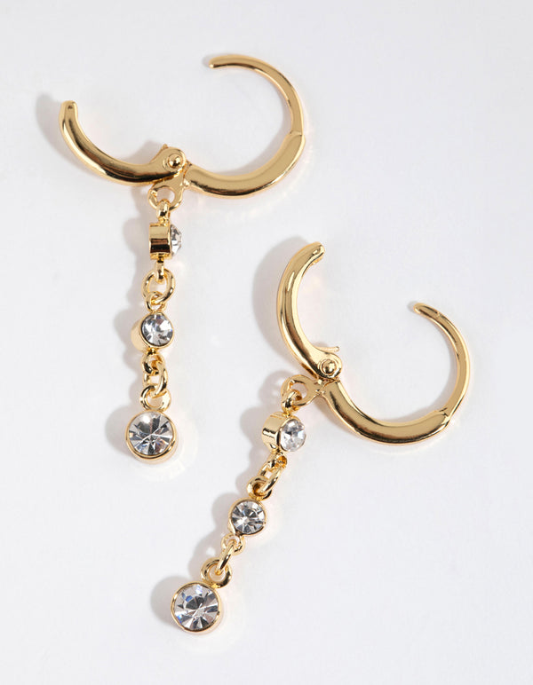 Gold Plated Dainty Drop Earrings
