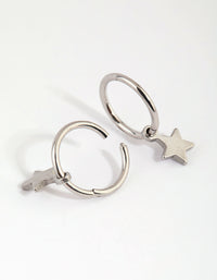 Surgical Steel Star Charm Sleeper Earrings - link has visual effect only