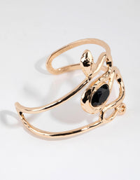 Gold Snake Swirl Cuff Bracelet - link has visual effect only