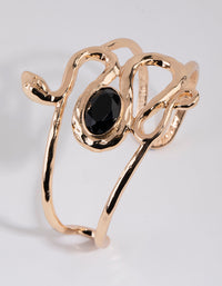 Gold Snake Swirl Cuff Bracelet - link has visual effect only