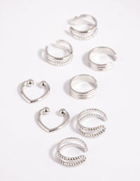 Silver Textured Ear Cuff Stack Pack - link has visual effect only