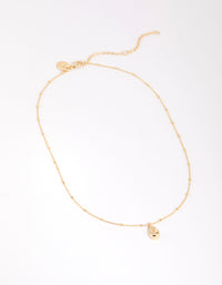 Gold Plated Dainty Oval Necklace - link has visual effect only