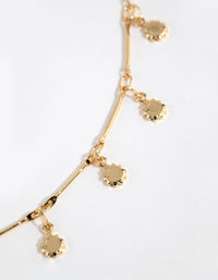 Gold Plated Disc Drop Necklace - link has visual effect only