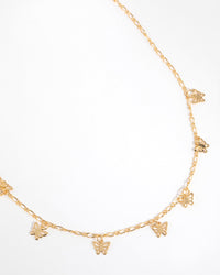 Gold Plated Butterfly Charm Necklace - link has visual effect only