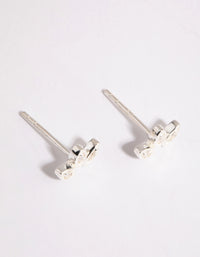 Sterling Silver Cubic Zirconia Mini Crawler Stud Earrings - link has visual effect only