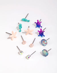 Kids Silver Under the Sea Stud Earring Pack - link has visual effect only